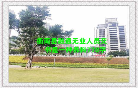 衡南县融通无业人员交书是一种养料770字